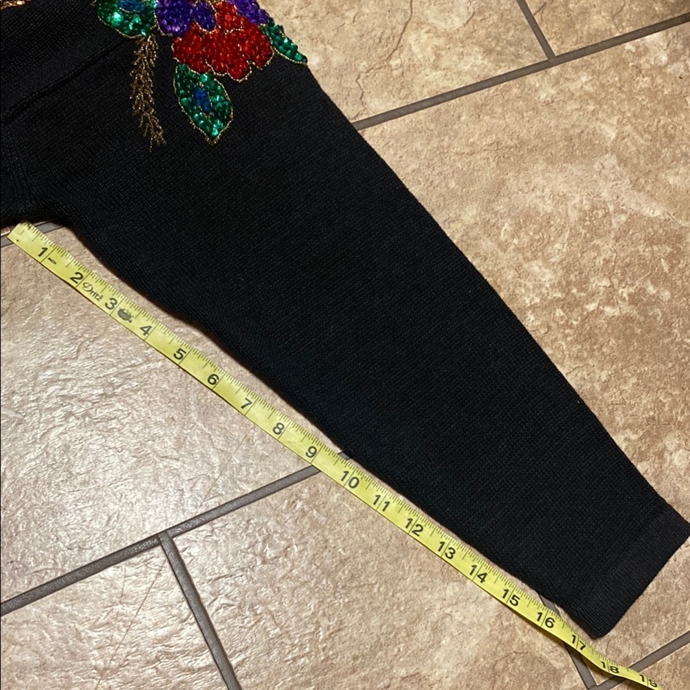 Y2K SML Sport LTD Black and Red Sweater with Vibrant Embellishments Fairy Goth - Picture 11 of 11